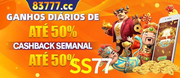 Anúncio de um membro ganhador do cassino SS77 que ganhou R$2.193.486,00 jogando o slot PG Fortune Tiger, com os mascotes do jogo comemorando o prêmio.